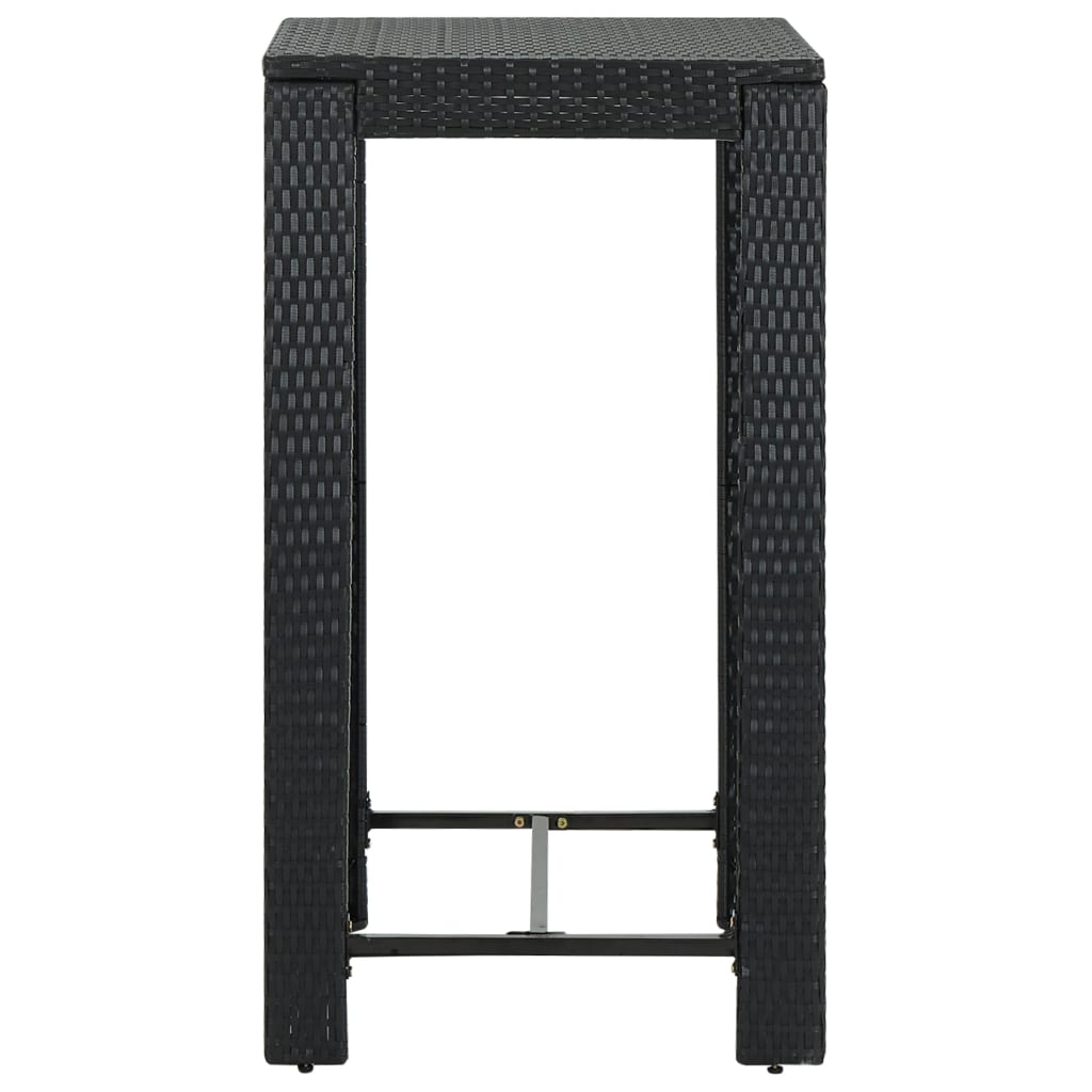 5-Tlg. Gartenbar-Set Mit Kissen Poly Rattan