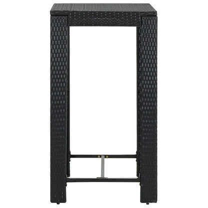 5-Tlg. Gartenbar-Set Mit Kissen Poly Rattan