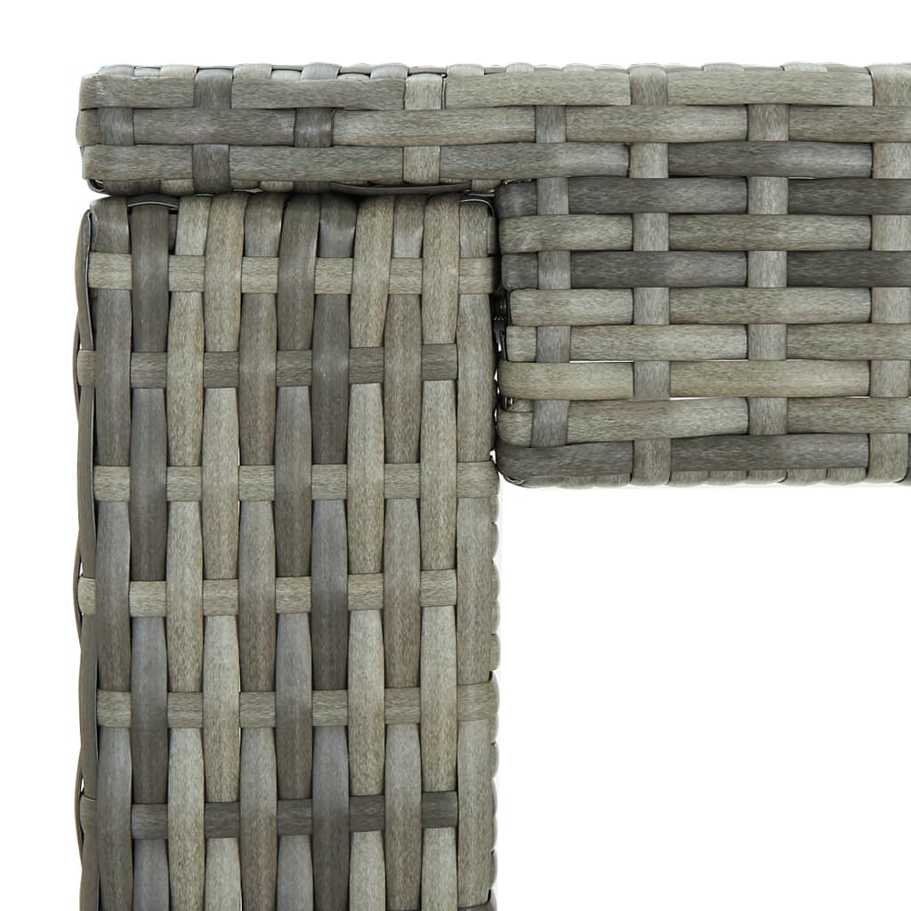 5-Tlg. Gartenbar-Set Mit Kissen Poly Rattan