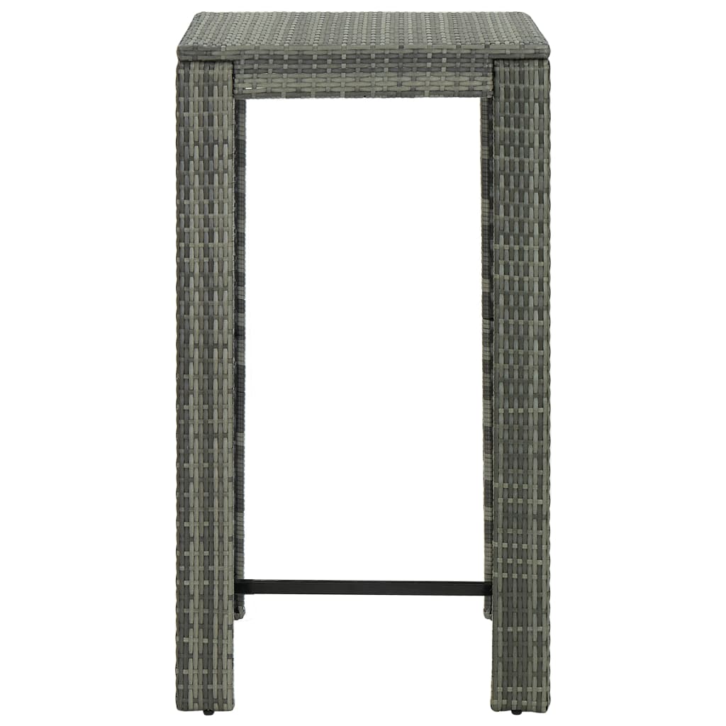 5-Tlg. Gartenbar-Set Mit Kissen Poly Rattan