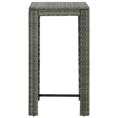 5-Tlg. Gartenbar-Set Mit Kissen Poly Rattan