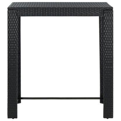 5-Tlg. Gartenbar-Set Mit Kissen Poly Rattan