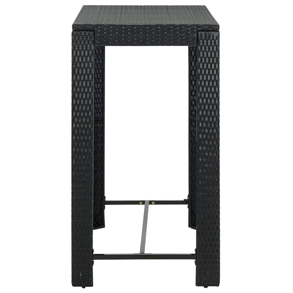 5-Tlg. Gartenbar-Set Mit Kissen Poly Rattan