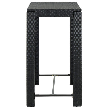 5-Tlg. Gartenbar-Set Mit Kissen Poly Rattan