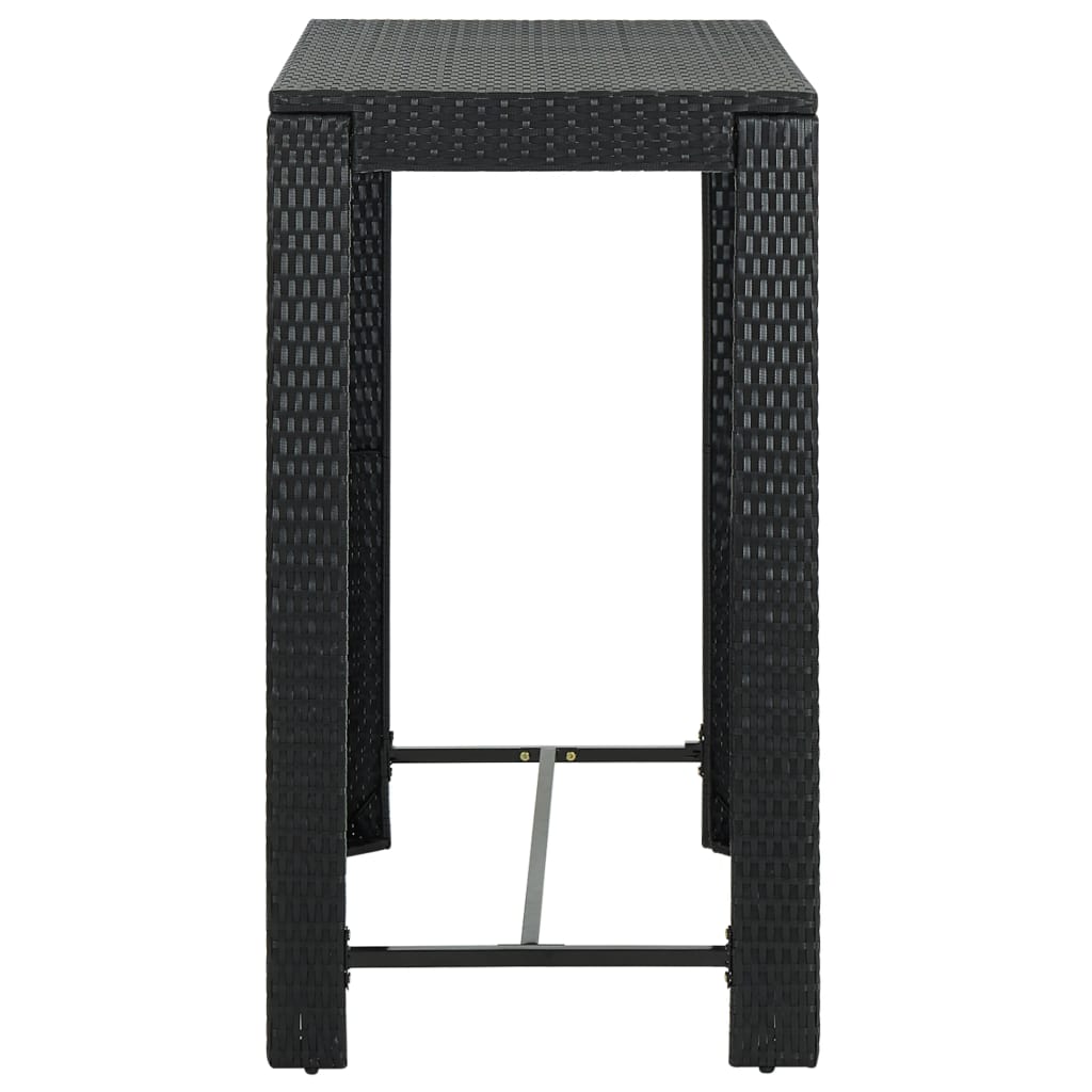 7-Tlg. Gartenbar-Set Mit Kissen Poly Rattan