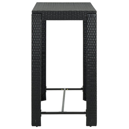 7-Tlg. Gartenbar-Set Mit Kissen Poly Rattan