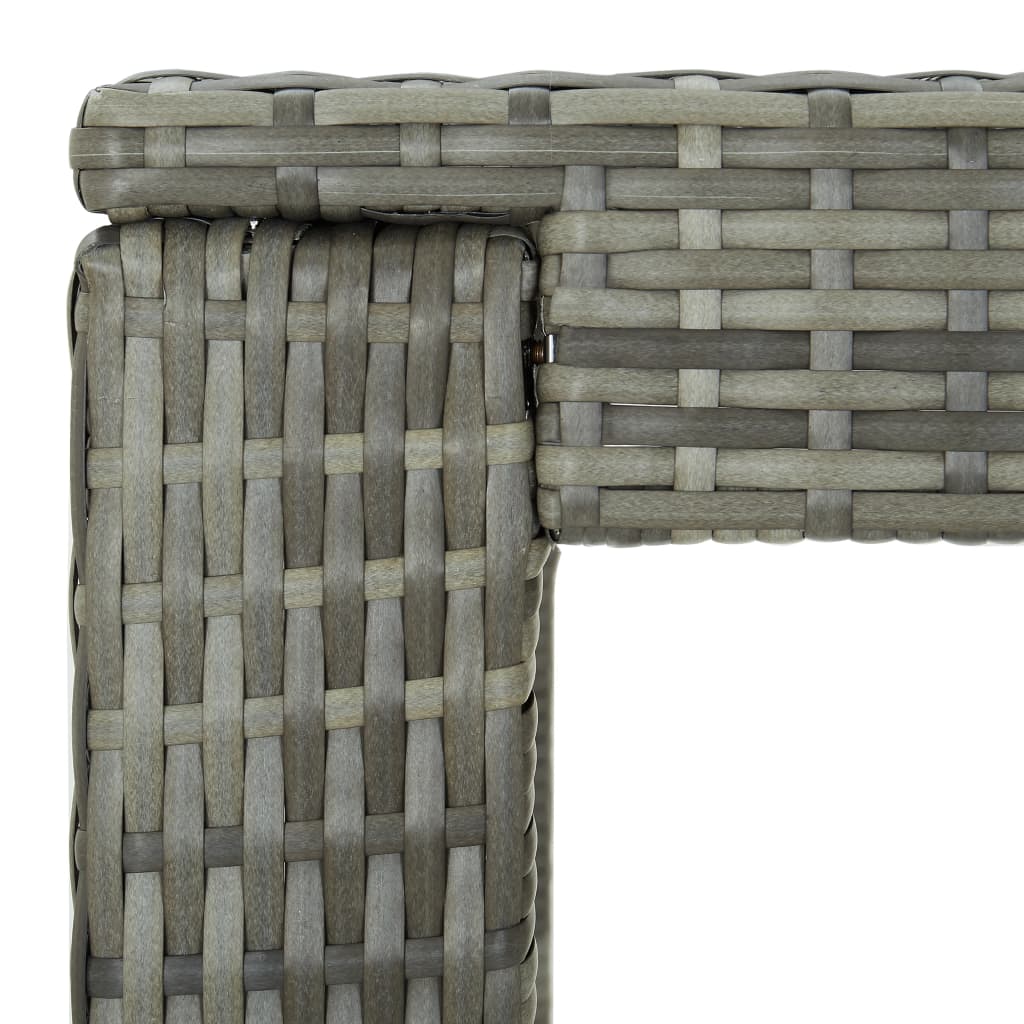 7-Tlg. Gartenbar-Set Mit Kissen Poly Rattan