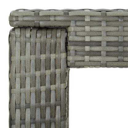 7-Tlg. Gartenbar-Set Mit Kissen Poly Rattan