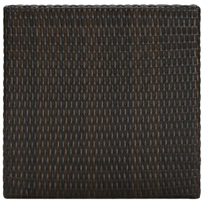 3-Tlg. Garten-Bar-Set Mit Armlehnen Poly Rattan Braun