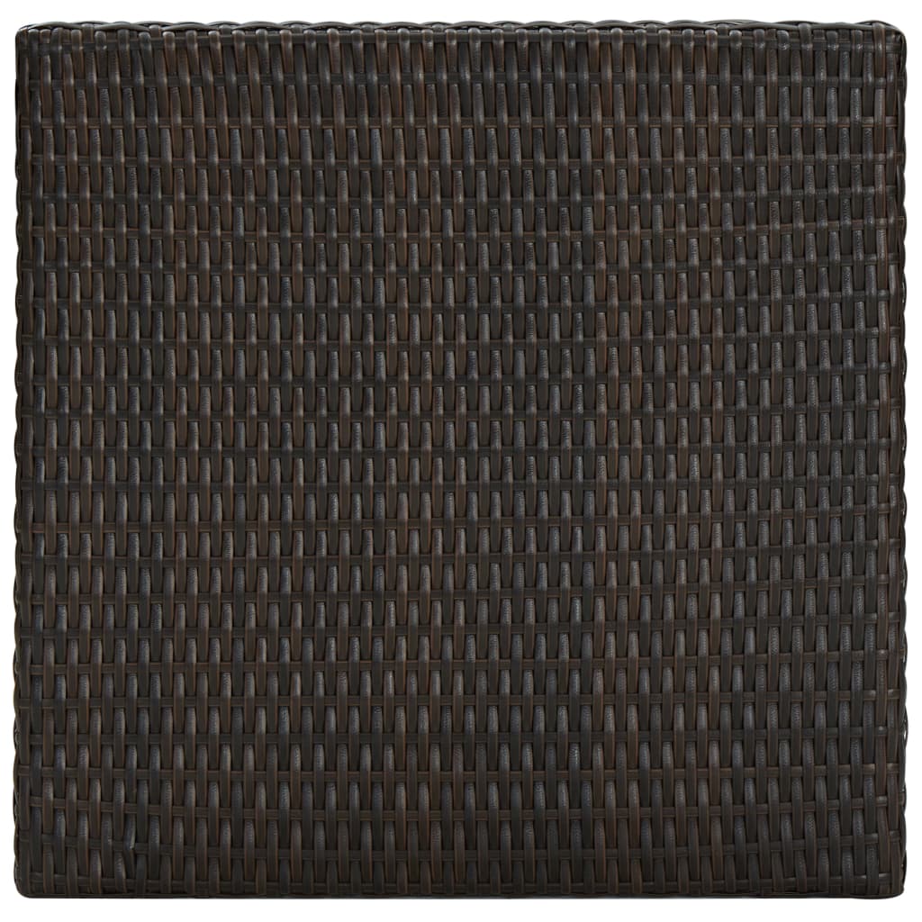 5-Tlg. Garten-Bar-Set Mit Armlehnen Poly Rattan Braun