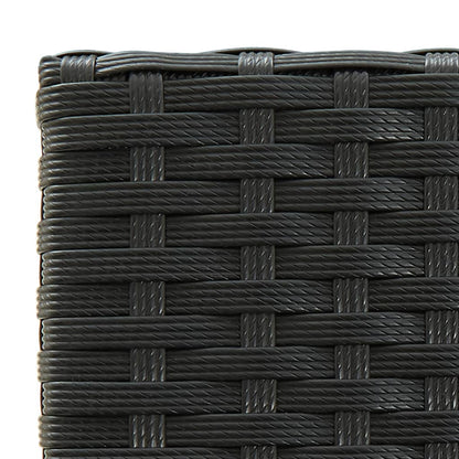 5-Tlg. Garten-Bar-Set Mit Armlehnen Poly Rattan Schwarz