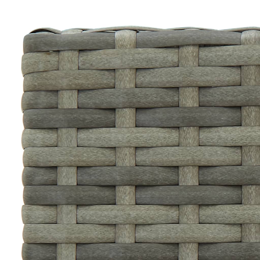 5-Tlg. Garten-Bar-Set Mit Armlehnen Poly Rattan Grau