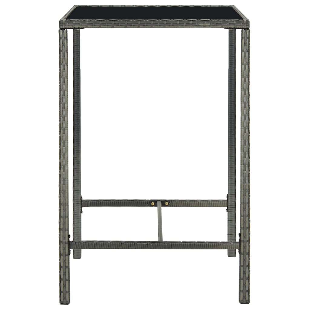 5-Tlg. Gartenbar-Set Mit Kissen Poly Rattan