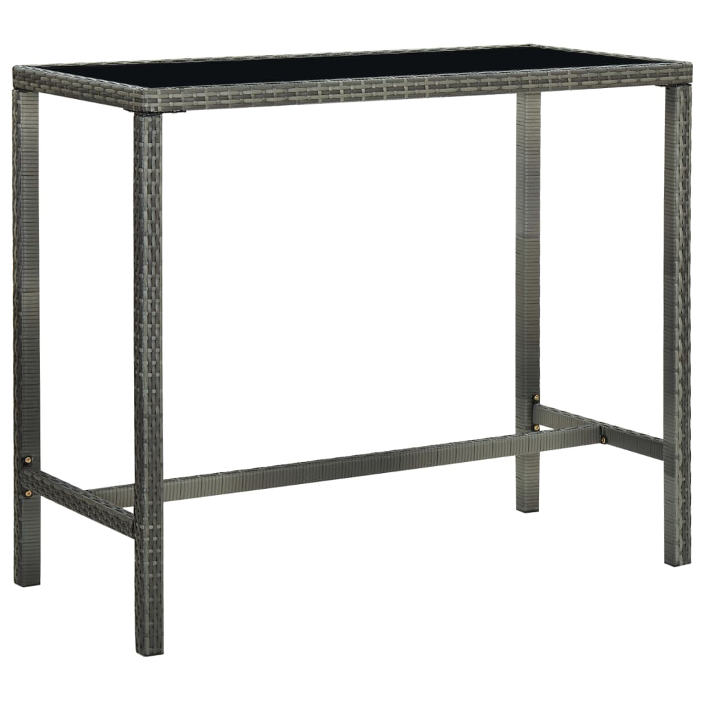 7-Tlg. Gartenbar-Set Mit Kissen Poly Rattan
