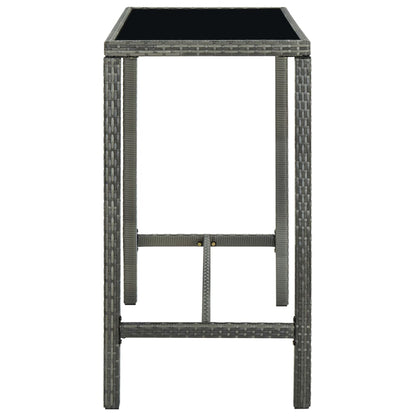 7-Tlg. Gartenbar-Set Mit Kissen Poly Rattan