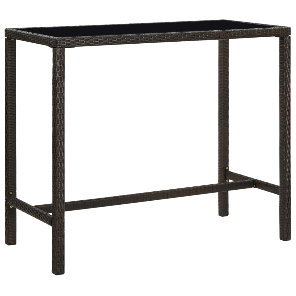 9-Tlg. Gartenbar-Set Mit Kissen Poly Rattan