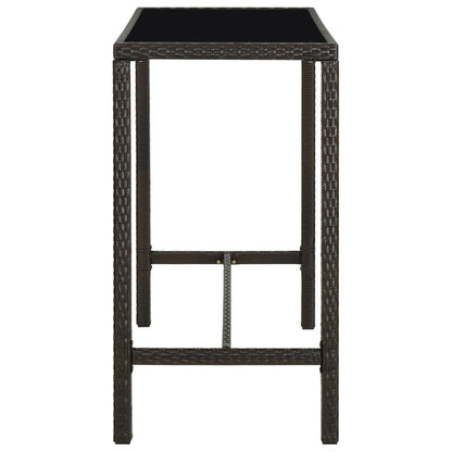 9-Tlg. Gartenbar-Set Mit Kissen Poly Rattan