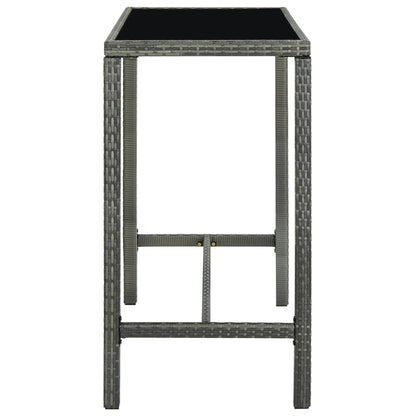 9-Tlg. Gartenbar-Set Mit Kissen Poly Rattan