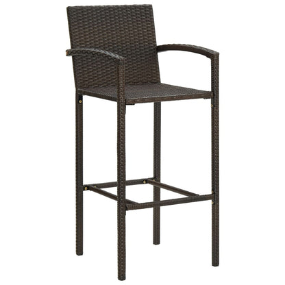 3-Tlg. Gartenbar-Set Poly Rattan