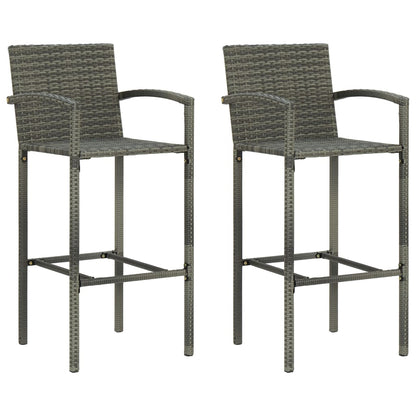 3-Tlg. Gartenbar-Set Poly Rattan