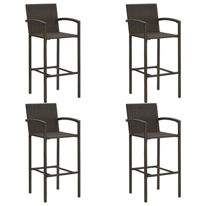 5-Tlg. Gartenbar-Set Poly Rattan