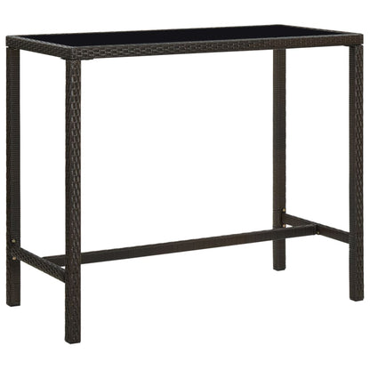 5-Tlg. Gartenbar-Set Poly Rattan