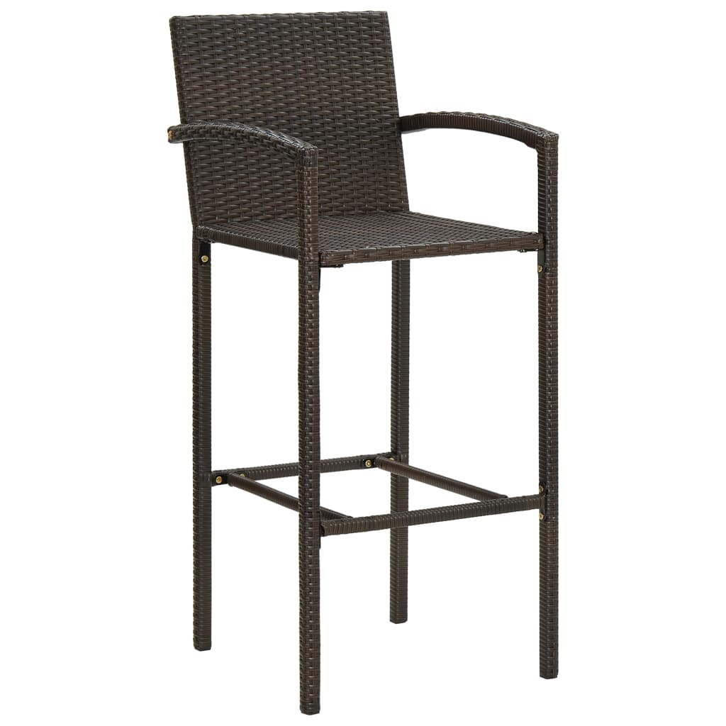 5-Tlg. Gartenbar-Set Poly Rattan