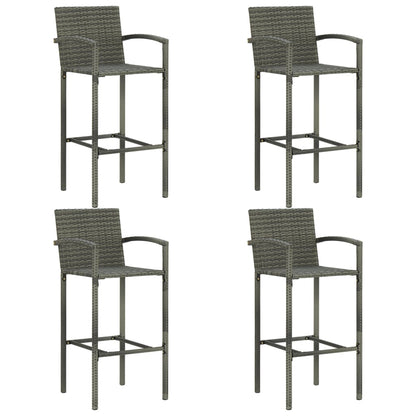 5-Tlg. Gartenbar-Set Poly Rattan