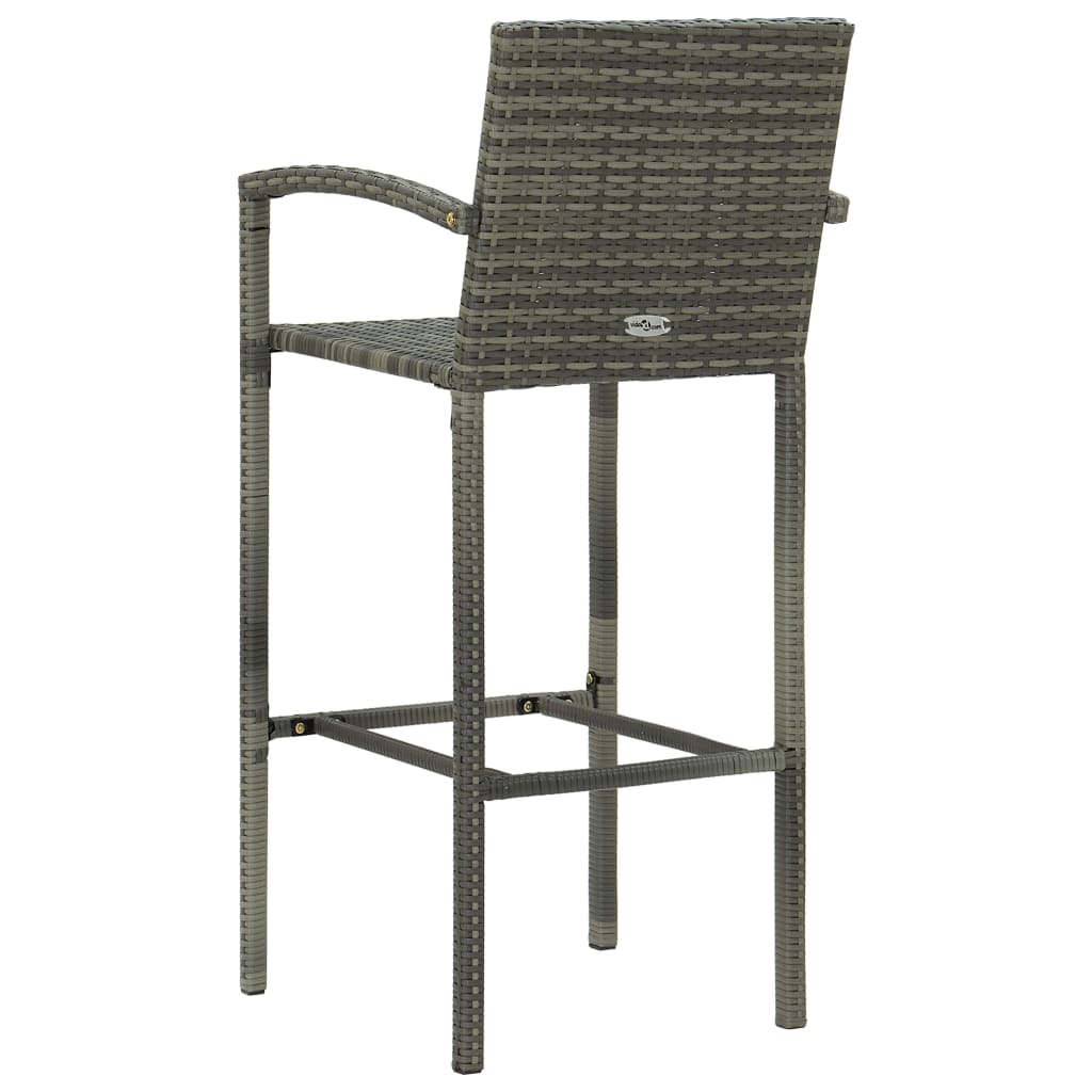 5-Tlg. Gartenbar-Set Poly Rattan