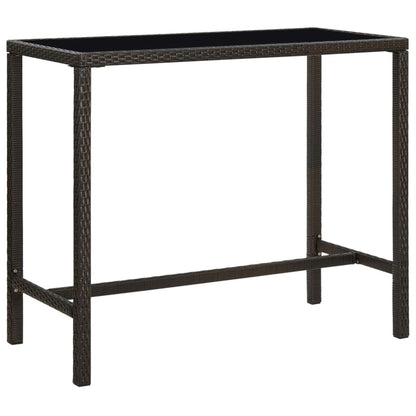 7-Tlg. Gartenbar-Set Poly Rattan