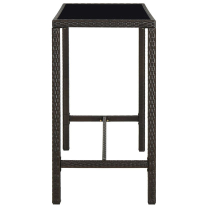 7-Tlg. Gartenbar-Set Poly Rattan