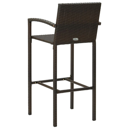 7-Tlg. Gartenbar-Set Poly Rattan