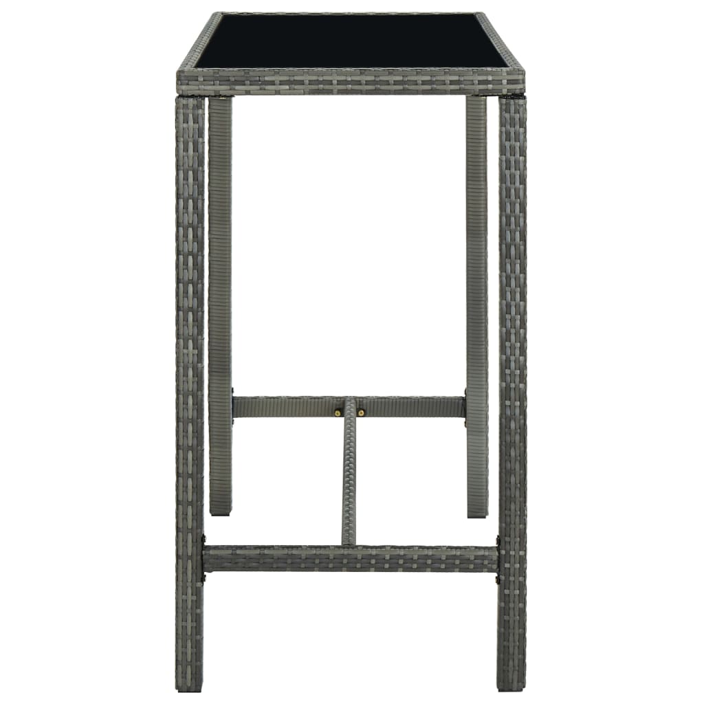 7-Tlg. Gartenbar-Set Poly Rattan