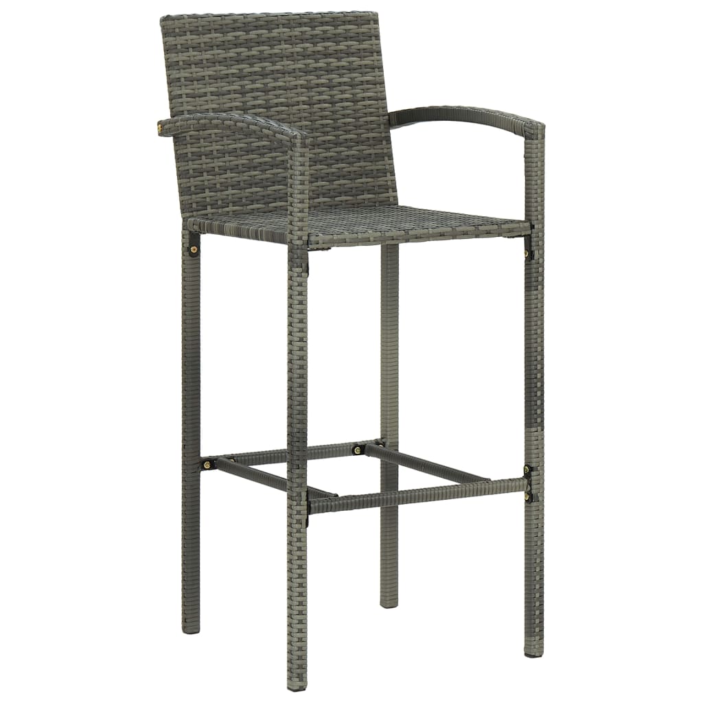 7-Tlg. Gartenbar-Set Poly Rattan