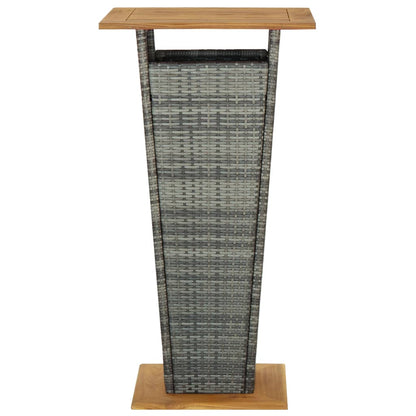 3-Tlg. Gartenbar-Set Mit Kissen Poly Rattan