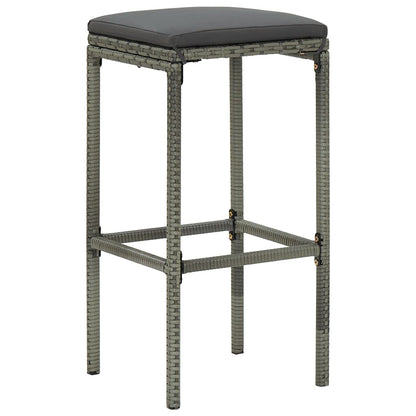 5-Tlg. Gartenbar-Set Mit Kissen Poly Rattan