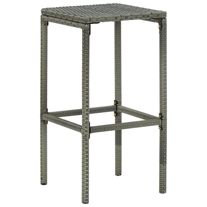 5-Tlg. Gartenbar-Set Mit Kissen Poly Rattan