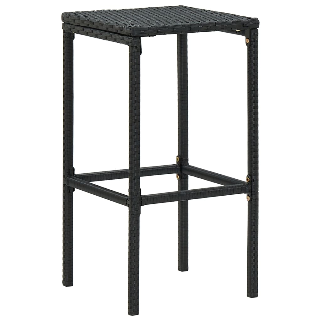 5-Tlg. Gartenbar-Set Mit Kissen Poly Rattan