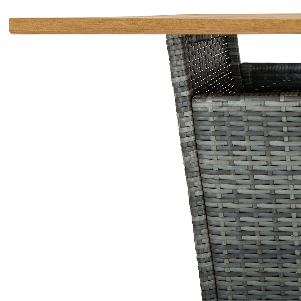 5-Tlg. Gartenbar-Set Mit Kissen Poly Rattan