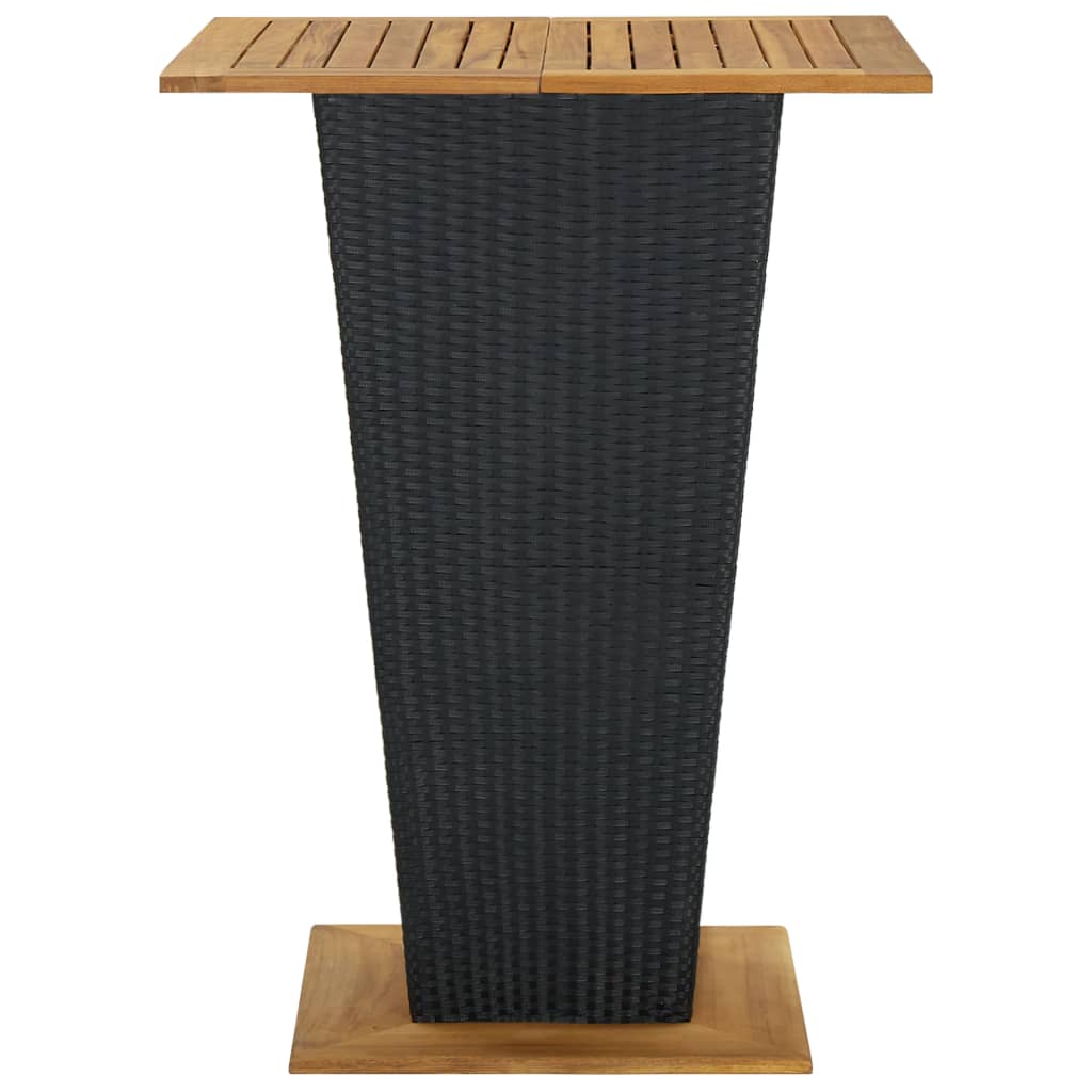 9-Tlg. Gartenbar-Set Mit Kissen Poly Rattan