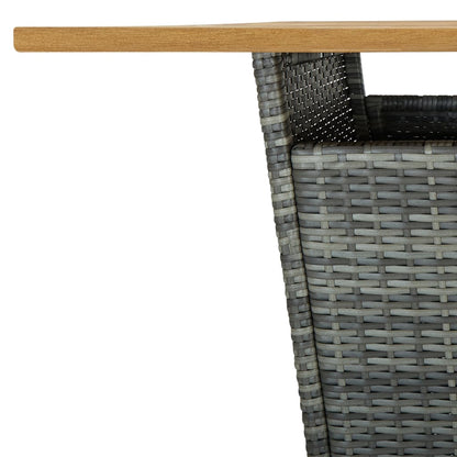 9-Tlg. Gartenbar-Set Mit Kissen Poly Rattan
