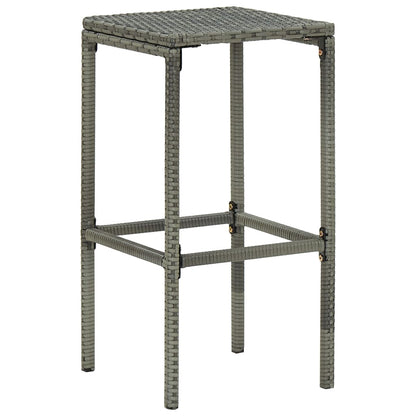 9-Tlg. Gartenbar-Set Mit Kissen Poly Rattan
