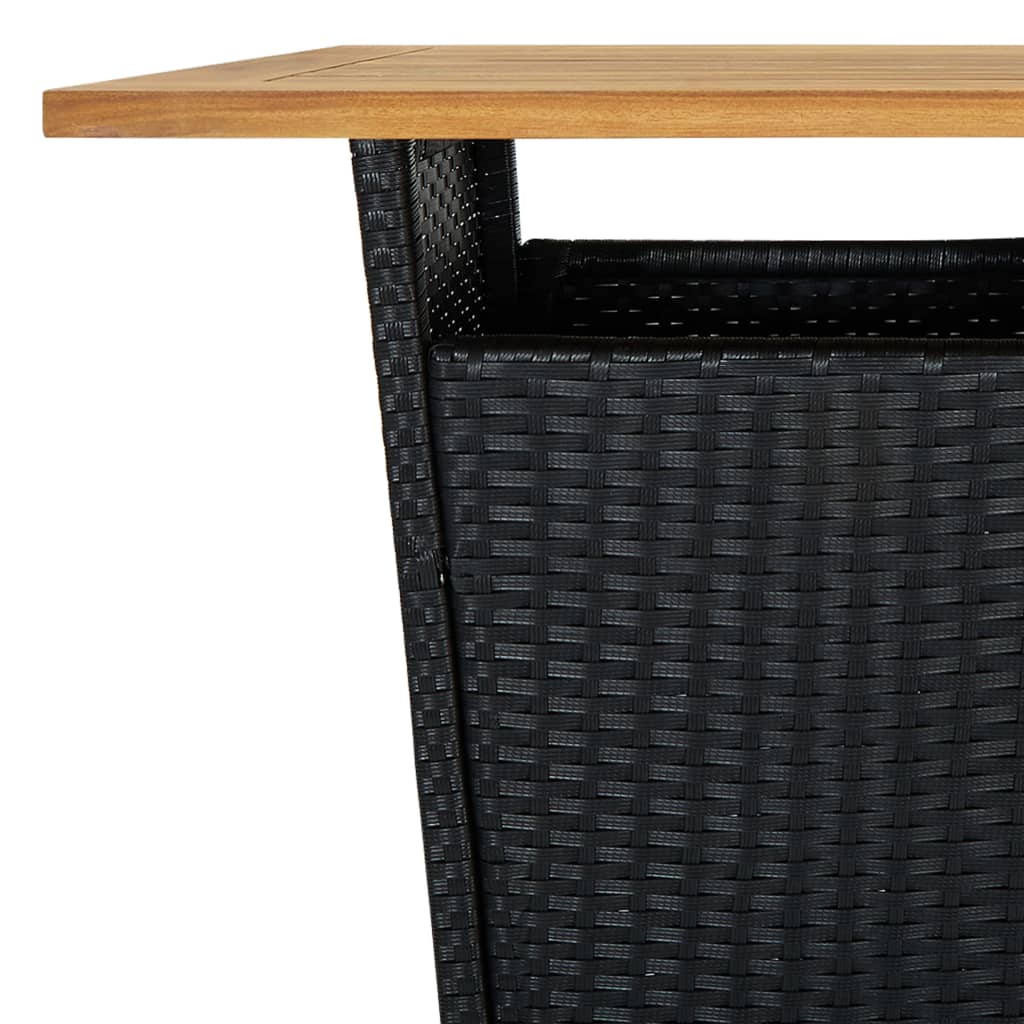5-Tlg. Gartenbar-Set Mit Kissen Poly Rattan