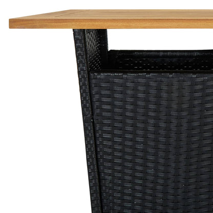 5-Tlg. Gartenbar-Set Mit Kissen Poly Rattan