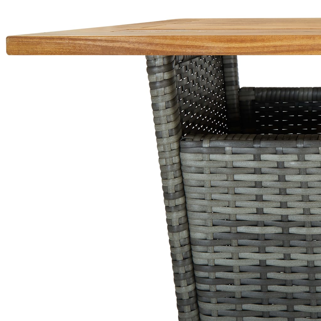 5-Tlg. Gartenbar-Set Mit Kissen Poly Rattan