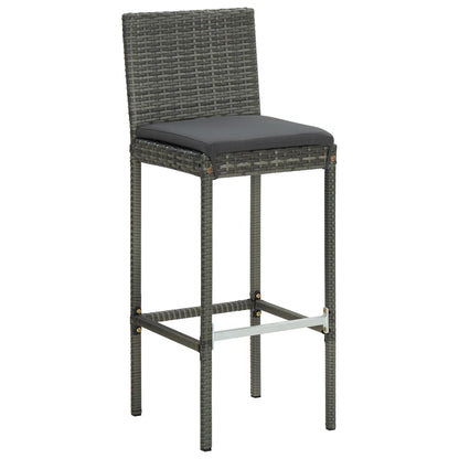5-Tlg. Gartenbar-Set Mit Kissen Poly Rattan