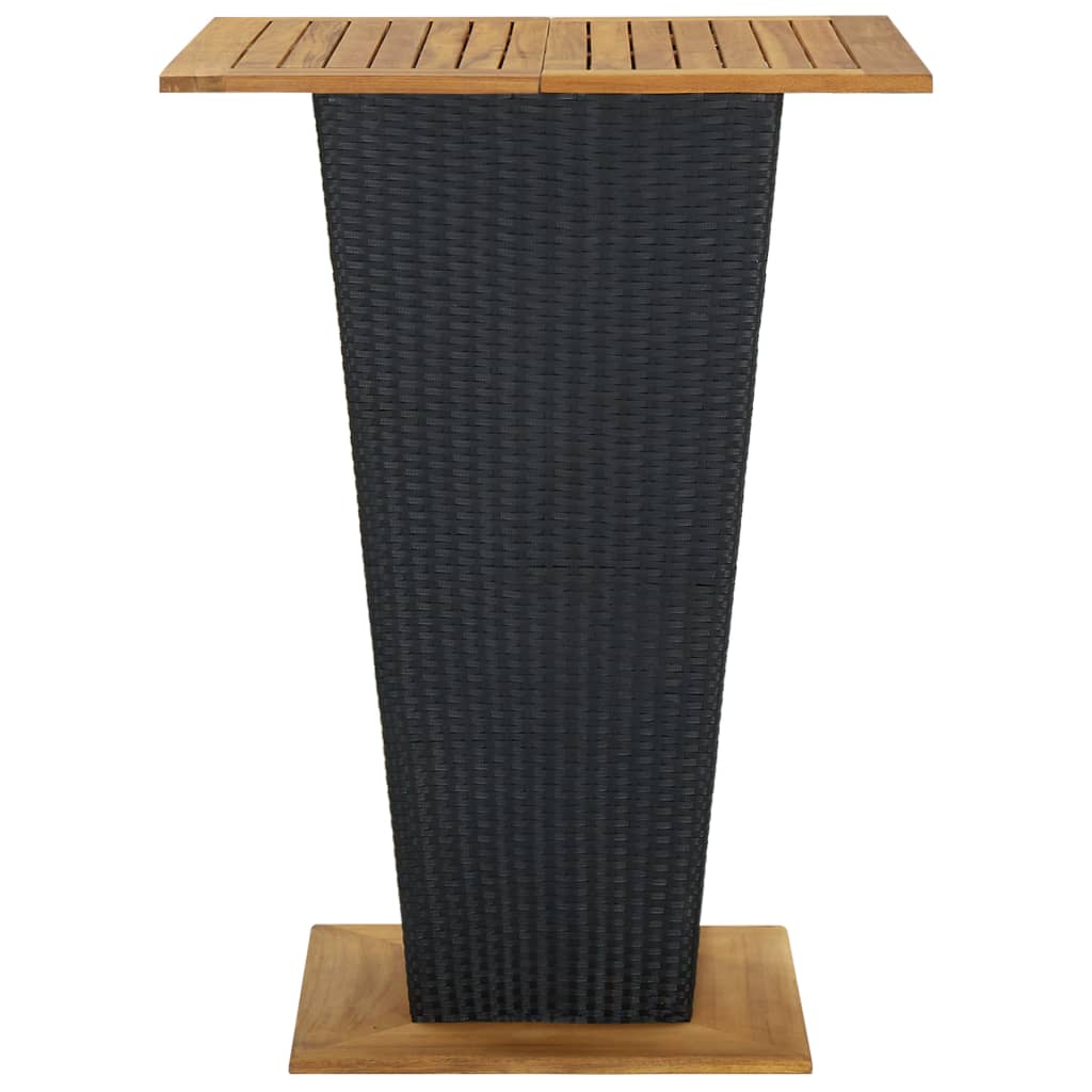 9-Tlg. Gartenbar-Set Mit Kissen Poly Rattan