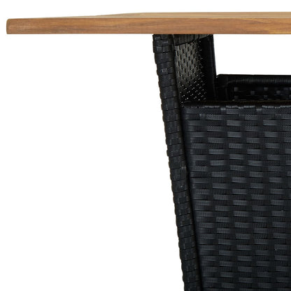 9-Tlg. Gartenbar-Set Mit Kissen Poly Rattan