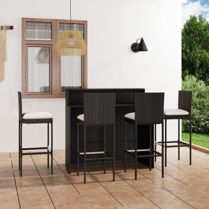 5-Tlg. Gartenbar-Set Mit Kissen