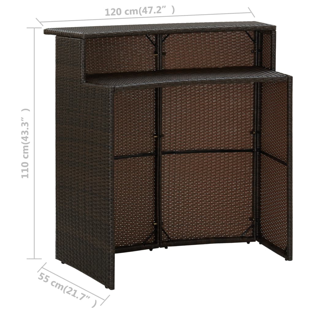 3-Tlg. Gartenbar-Set